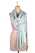 Silk shawl, 'Pale Dawn Sky' - Silk shawl (image 2a) thumbail