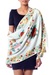 Wool shawl, 'Floral Daydream' - Wool shawl (image 2b) thumbail