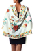 Wool shawl, 'Floral Daydream' - Wool shawl (image 2c) thumbail