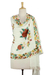 Wool shawl, 'Floral Daydream' - Wool shawl (image 2e) thumbail