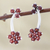 Garnet earrings, 'Blushing Daisies' - Garnet earrings thumbail