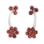 Garnet earrings, 'Blushing Daisies' - Garnet earrings (image 2a) thumbail