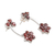 Garnet earrings, 'Blushing Daisies' - Garnet earrings (image 2c) thumbail