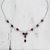 Garnet necklace, 'Buds of Passion' - Garnet necklace thumbail