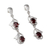 Garnet earrings, 'Buds of Passion' - Garnet earrings