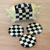 Soapstone coasters, 'Elephant Checkers' (set of 6) - Hand Crafted Soapstone Coasters and Holder (Set of 6) (image 2b) thumbail
