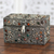Brass jewelry box, 'Majestic View' - Repousse Brass Jewelry Box (image 2) thumbail