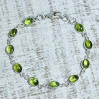 Featured review for Peridot link bracelet, Elegant