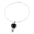 Onyx and moonstone pendant necklace, 'Reunion' - Onyx and Moonstone Pendant Necklace