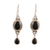 Onyx dangle earrings, 'Mystery' - Hand Made jewellery Sterling Silver and Onyx Earrings (image 2a) thumbail