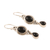 Onyx dangle earrings, 'Mystery' - Hand Made jewellery Sterling Silver and Onyx Earrings (image 2c) thumbail