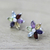 Multi-gemstone flower earrings, 'Paradise in Bloom' - Floral Earrings in Sterling Silver and Natural Gemstones