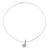 Sterling silver pendant choker, 'Snow Blossom' - Cubic Zirconia and Necklace Sterling Silver Necklace (image 2a) thumbail