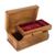Walnut jewelry box, 'Mesmerizing Bouquets' - Handcrafted Indian Floral Wood Jewelry Box (image 2c) thumbail