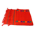 Cotton table runner, 'Festive India' - Handcrafted Cotton Red Runner Table Linen