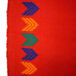 Cotton table runner, 'Festive India' - Handcrafted Cotton Red Runner Table Linen