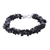 Snowflake obsidian beaded bracelet, 'Frosty Morn' - Hand Crafted Beaded Obsidian Bracelet (image 2b) thumbail