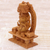 Wood sculpture, 'Ganesha's Blessing II' - Artisan Crafted Religious Wood Sculpture 