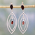 Garnet earrings, 'Vivacious' - Garnet earrings
