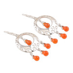 Carnelian earrings, 'Sunfire' - Carnelian earrings