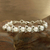 Pearl tennis bracelet, 'Pure Chic' - Women's Jewellery Bridal Sterling Silver Pearl Bracelet
