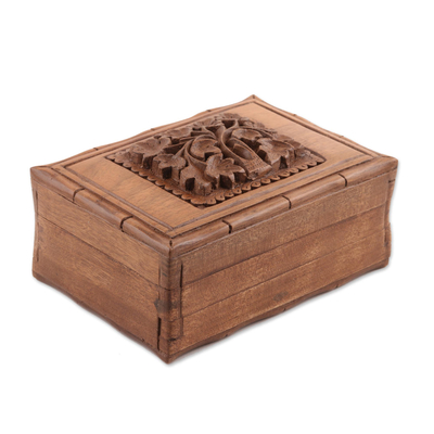 Floral Wood Jewelry Box