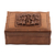 Walnut jewelry box, 'Kashmiri Flower' - Floral Wood Jewelry Box