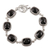 Onyx link bracelet, 'Dark Enchantment' - Sterling Silver and Onyx Link Bracelet