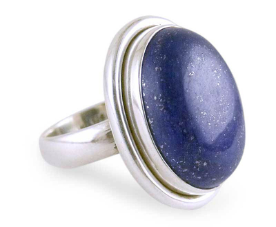 Lapis Lazuli Cocktail Ring in Sterling Silver Jewelry