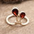 Garnet cocktail ring, 'You and Me' - India Sterling Silver and Garnet Ring Birthstone Jewelry thumbail