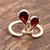 Garnet cocktail ring, 'You and Me' - India Sterling Silver and Garnet Ring Birthstone Jewelry (image 2b) thumbail
