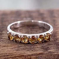 Citrine cocktail ring, 'Forever Sunshine'