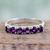 Amethyst band ring, 'Forever Violet' - Hand Made jewellery Sterling Silver Amethyst Ring  thumbail