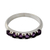 Amethyst band ring, 'Forever Violet' - Hand Made jewellery Sterling Silver Amethyst Ring  (image 2a) thumbail