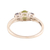 Iolite and peridot 3 stone ring, 'Blue Embrace' - Peridot and Iolite Ring on Sterling Silver from India (image 2d) thumbail