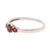 Garnet 3 stone ring, 'Passion's Glow' - Garnet Ring India Birthstone Jewelry (image 2d) thumbail
