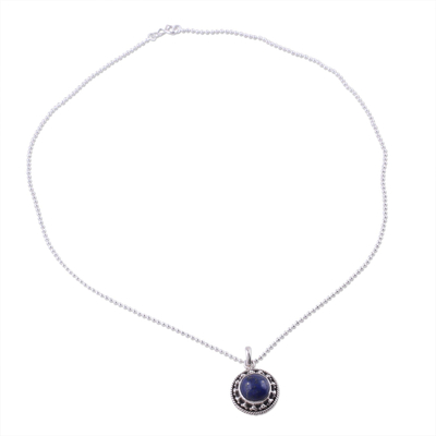 Artisan Handmade Lapis Lazuli Sterling Silver Necklace