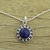 Lapis lazuli choker, 'Lavish Moon' - Artisan Handmade Lapis Lazuli Sterling Silver Necklace (image 2b) thumbail