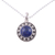 Lapis lazuli choker, 'Lavish Moon' - Artisan Handmade Lapis Lazuli Sterling Silver Necklace
