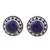Lapis lazuli earrings, 'Lavish Moon' - Artisan Crafted Sterling Silver Lapis Lazuli Earrings (image 2a) thumbail