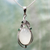 Emerald and moonstone pendant necklace, 'Mystic Princess' - Fair Trade Jewelry Sterling Silver Moonstone Necklace (image 2) thumbail