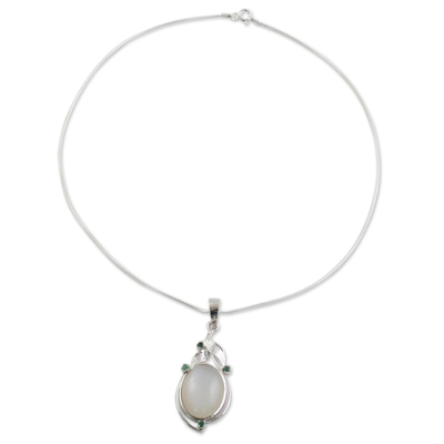 Fair Trade Jewelry Sterling Silver Moonstone Necklace - Mystic Princess ...