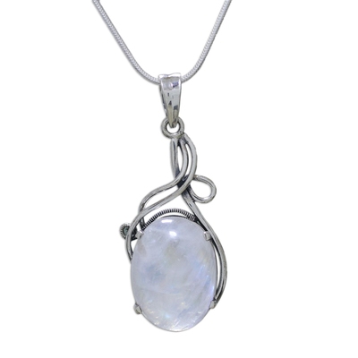 Fair Trade Sterling Silver and Moonstone Necklace
