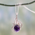 Amethyst pendant necklace, 'Wild Orchid' - Handcrafted Sterling Silver Amethyst Pendant Necklace