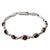 Garnet tennis bracelet, 'Scarlet' - Garnet and Sterling Silver Tennis Bracelet