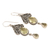 Sterling silver dangle earrings, 'Queen of Jaipur' - Fair Trade jewellery Sterling Silver and Quartz Earrings (image 2c) thumbail