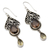 Smoky quartz dangle earrings, 'Queen of Jaipur' - Smoky Quartz on Sterling Silver Artisan Crafted Earrings 