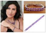 Amethyst bracelet, 'Mughal Princess' - Amethyst bracelet