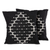 Cotton cushion covers, 'Starlit Galaxy' (pair) - Cotton Patterned Black and White Cushion Covers (Pair) (image 2a) thumbail