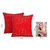 Cotton cushion covers, 'Sequences' (pair) - Cotton Red Cushion Covers Set 2 Throw Pillows (image 2j) thumbail